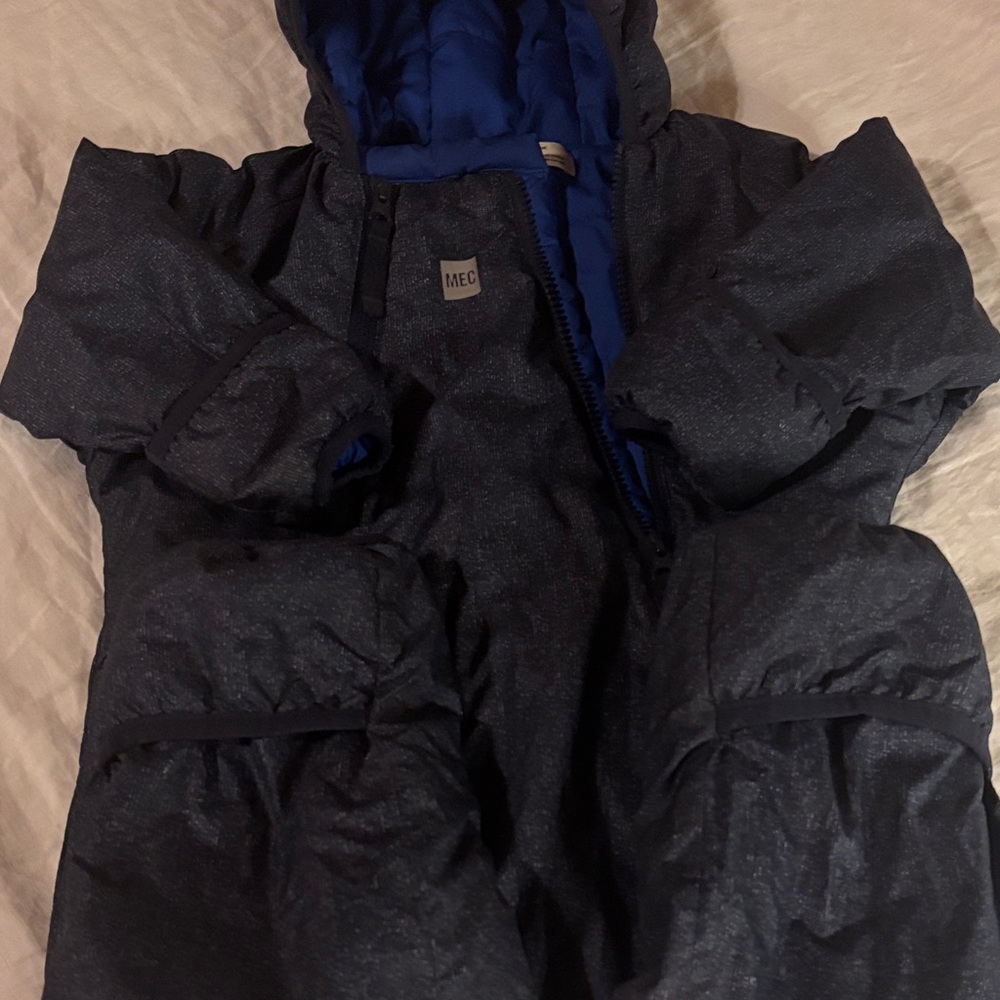 MEC toddler navy blue bunting snowsuit - Picture 3 of 3